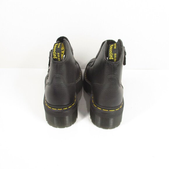 Dr. Martens AirWair Devon Black Grain Leather Buckle Boots Women’s US Size 8 - Picture 8 of 14